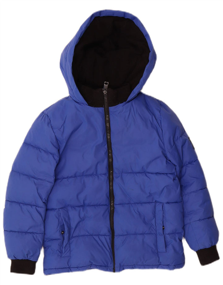 Diesel Veste matelassée à capuche graphique pour garçon 7-8 ans Bleu Nylon