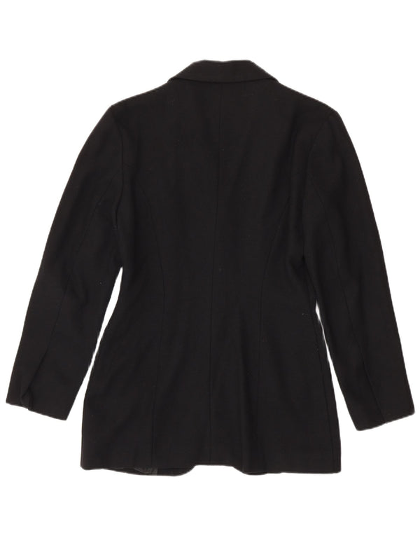 vintage Femme 4 Bouton Blazer Veste UK 12 Moyen Noir