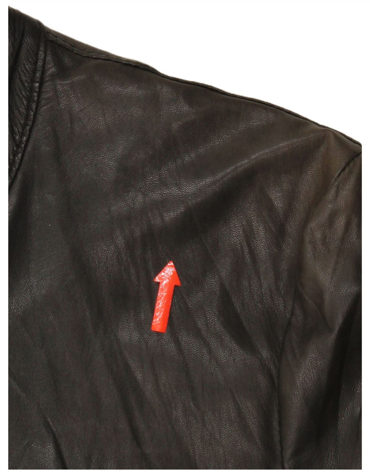 Veste En Cuir Homme IT 48 Cuir Noir Moyen