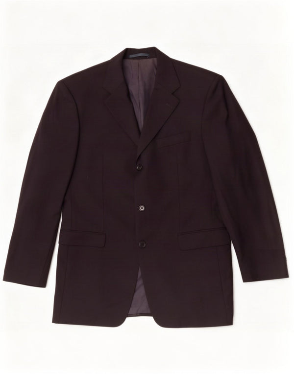 Hugo Boss Veste blazer à 3 boutons pour homme IT 50 Large laine vierge bleu marine