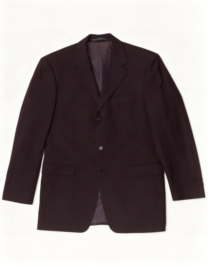 Hugo Boss Veste blazer à 3 boutons pour homme IT 50 Large laine vierge bleu marine