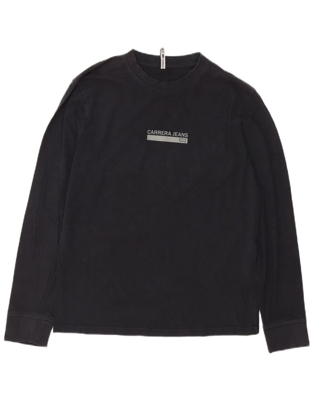 Carrera Homme Graphic Top Manches Longues Coton Noir Moyen