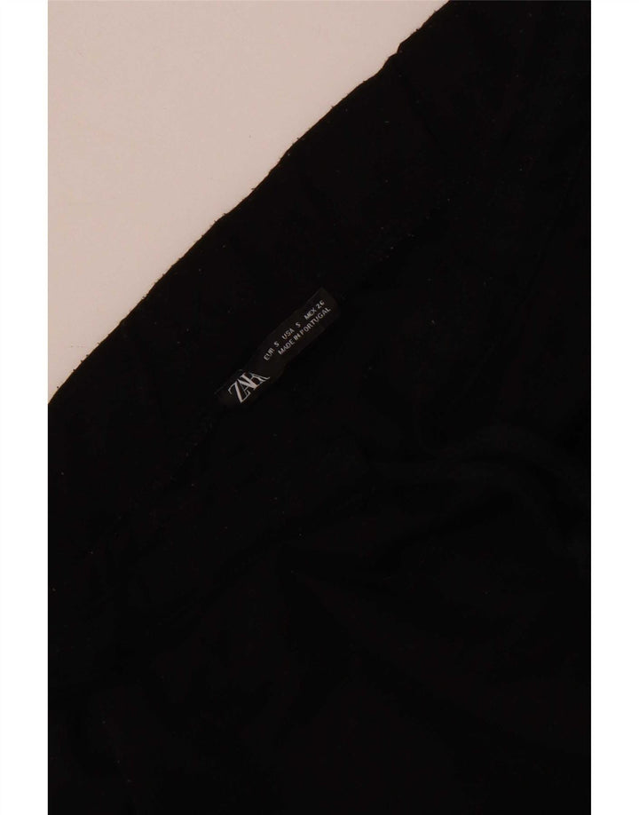 Zara Pantalon de survêtement pour femme UK 8 Small Noir