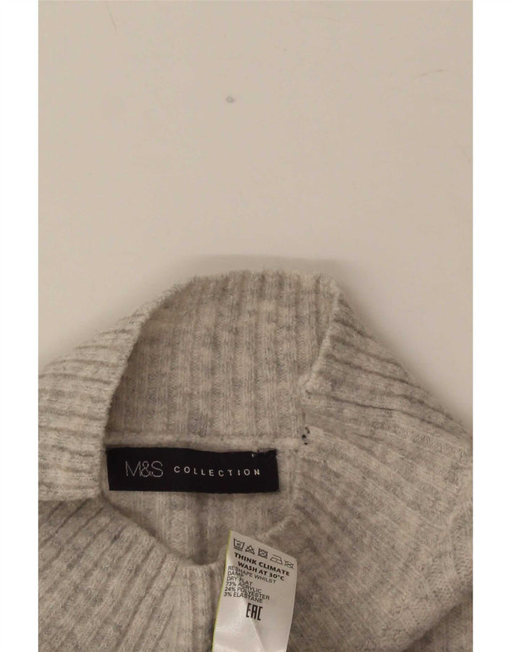 Marks & Spencer Pull col roulé pour femme UK 10 Petit Gris