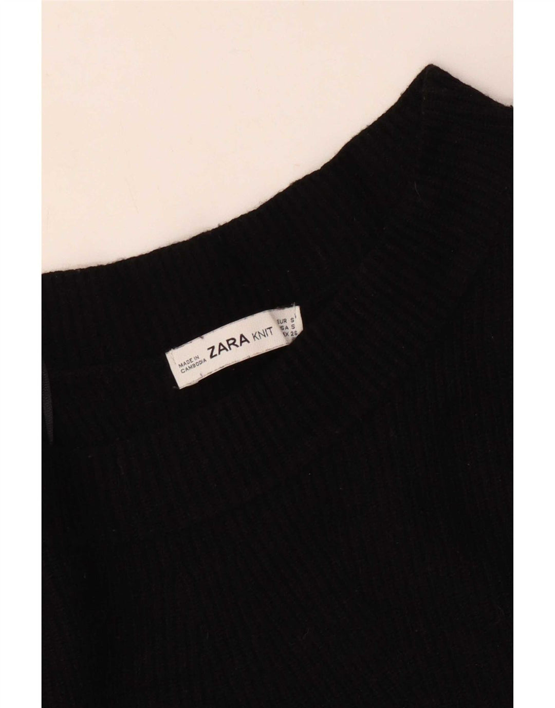 Zara Pull surdimensionné à col bateau pour femme UK 10 Petit Noir