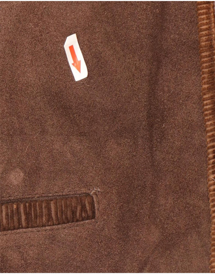 Marcel Battiston Gilet en cuir pour homme XL marron classique