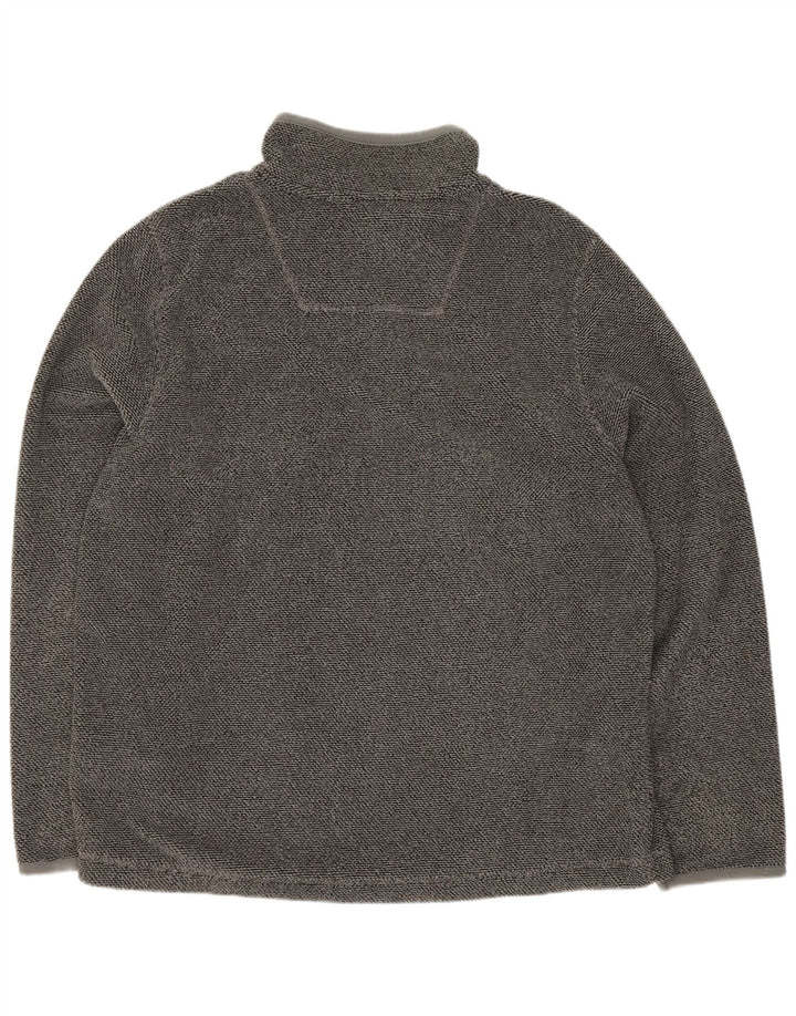 Weird Fish Sweat-shirt col zippé pour homme XL Gris Polyester