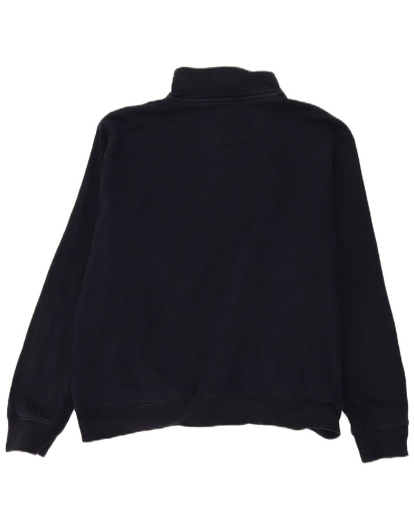 Marks & Spencer Sweat-shirt à col zippé pour homme XL Bleu marine Coton