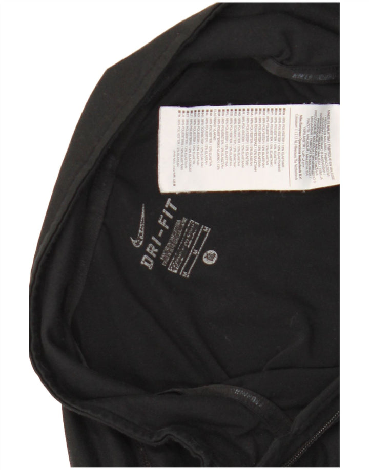 Nike Hommes Dri Fit Zip Neck Pull Survêtement Haut Noir Moyen Polyester
