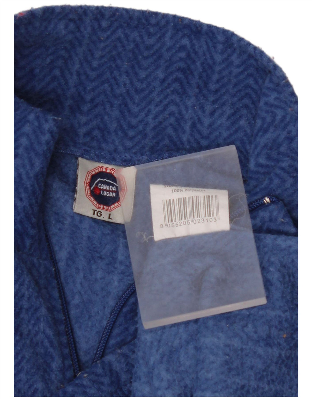 CANADA LOGAN Veste Polaire Femme UK 16 Grand Bleu Chevrons Polyester
