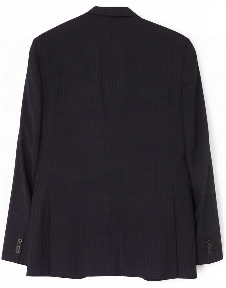 Hub Veste blazer à 2 boutons pour homme IT 50 Grande laine vichy bleu marine