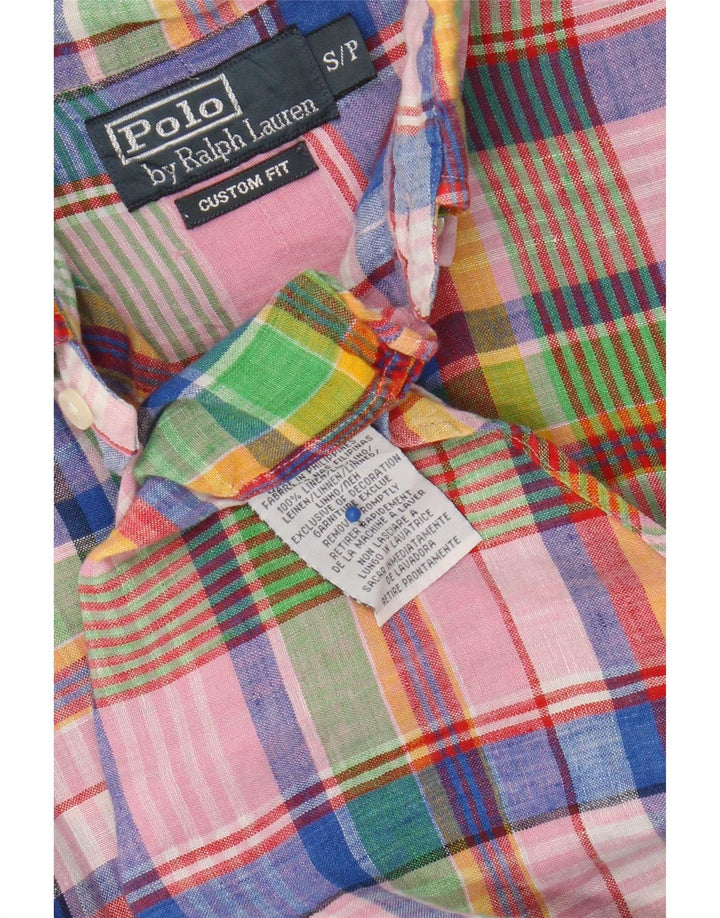 Polo Ralph Lauren Chemise sur mesure pour homme en lin à petits carreaux multicolores