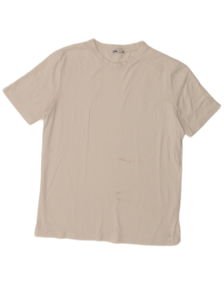 Zara Homme T-Shirt Haut Moyen Blanc Coton