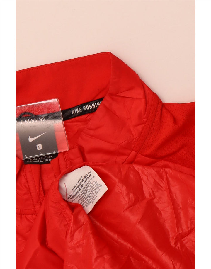 NIKE Gilet Femme UK 16 Large Rouge Polyester