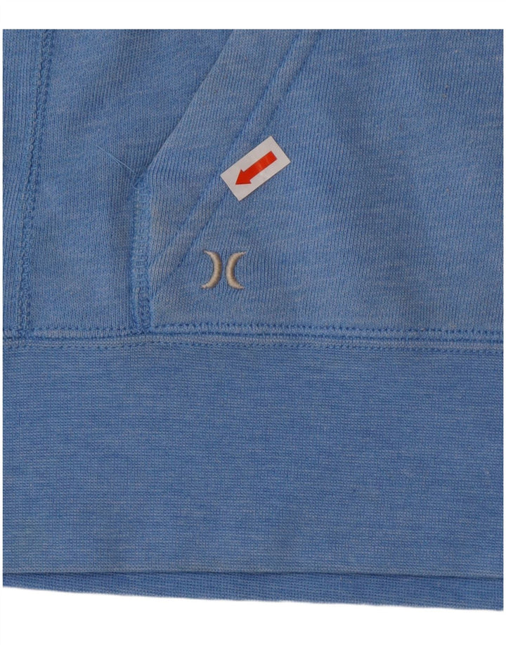 HURLEY Pull à capuche graphique pour femme UK 14 Bleu moyen