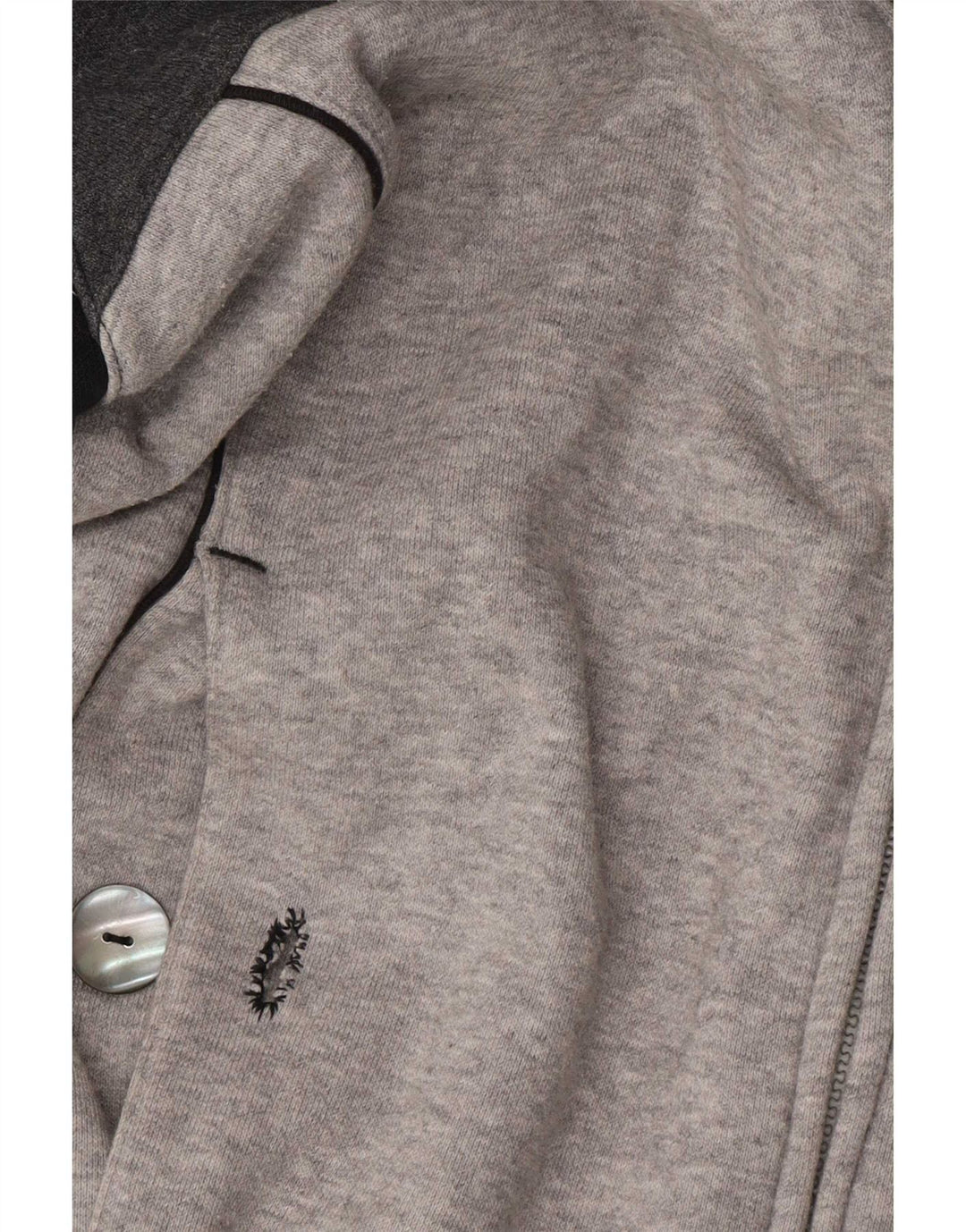 Champion Pull à capuche zippé pour homme Small Gris Colorblock