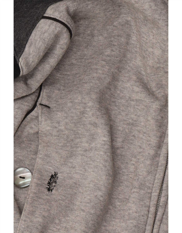 Champion Pull à capuche zippé pour homme Small Gris Colorblock