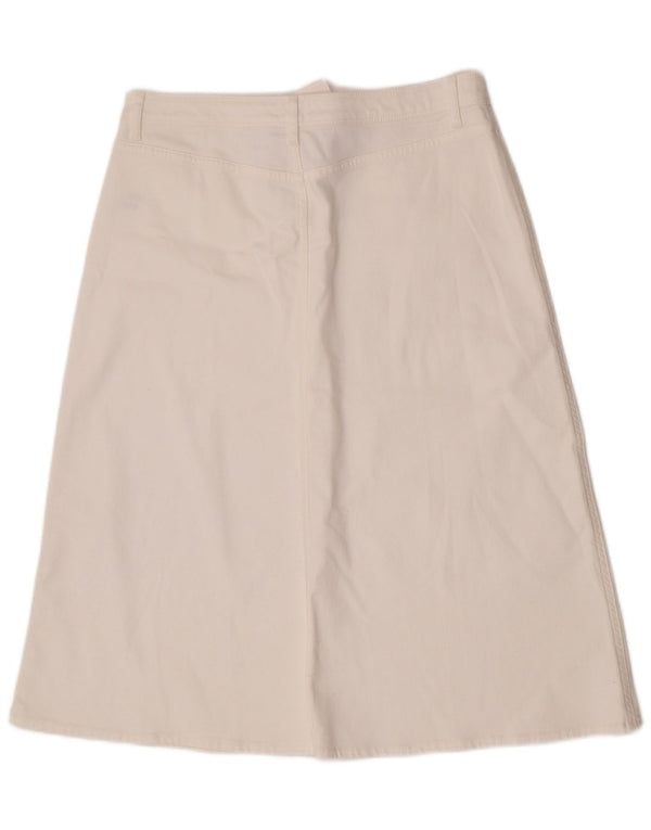 Et / Ou Jupe trapèze en jean pour femme UK 16 Large W34 Coton blanc cassé