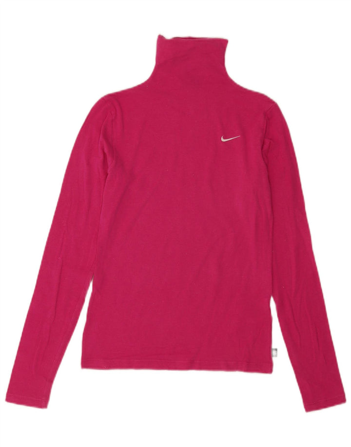 Nike Haut à manches longues pour femme UK 8/10 Petit Rose Coton