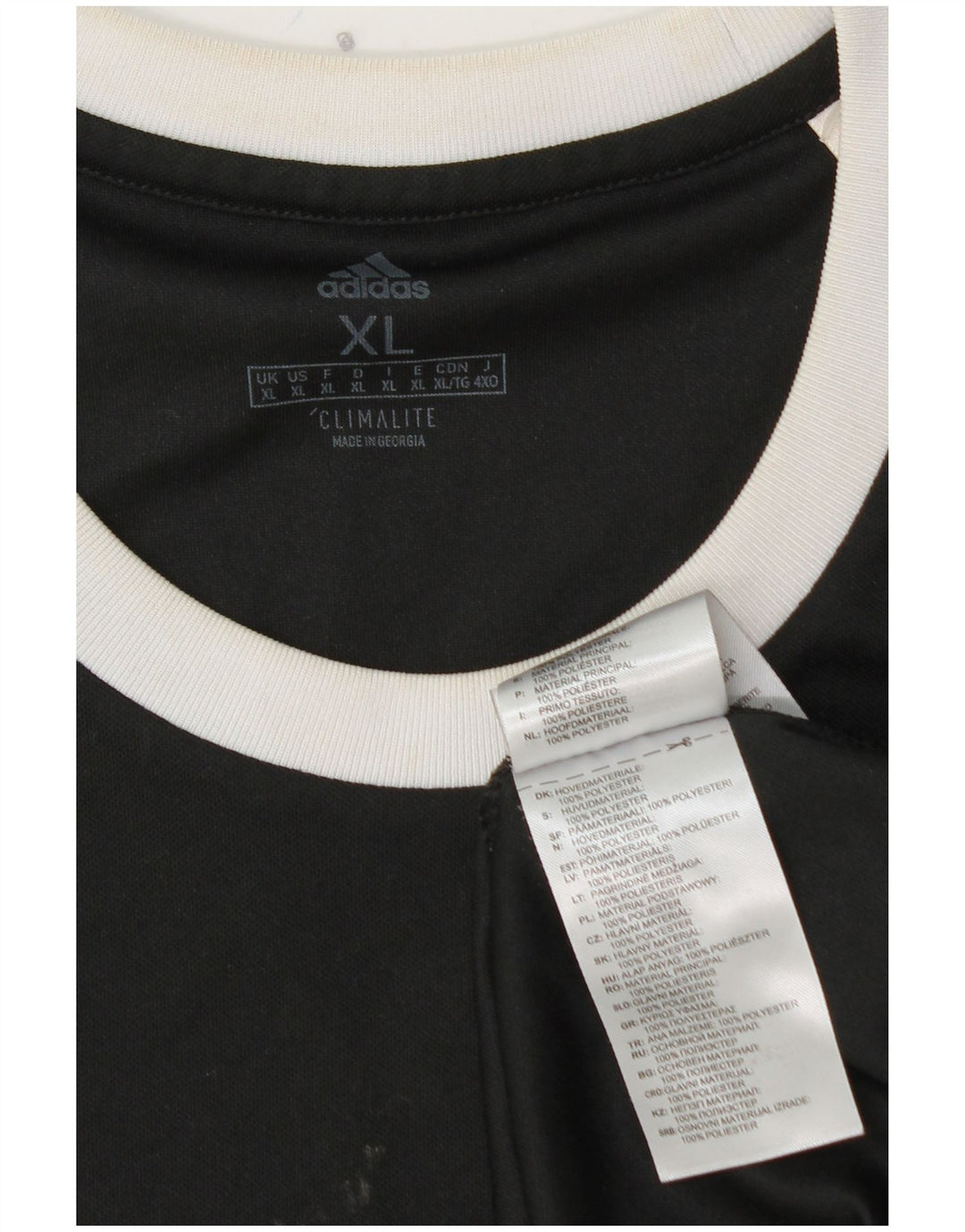 ADIDAS T-Shirt Climalite Homme XL Noir Polyester
