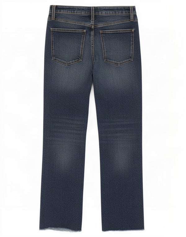 Zara Womens High Rise Straight Jeans EU 38 Small W28 L26 Blue Cotton