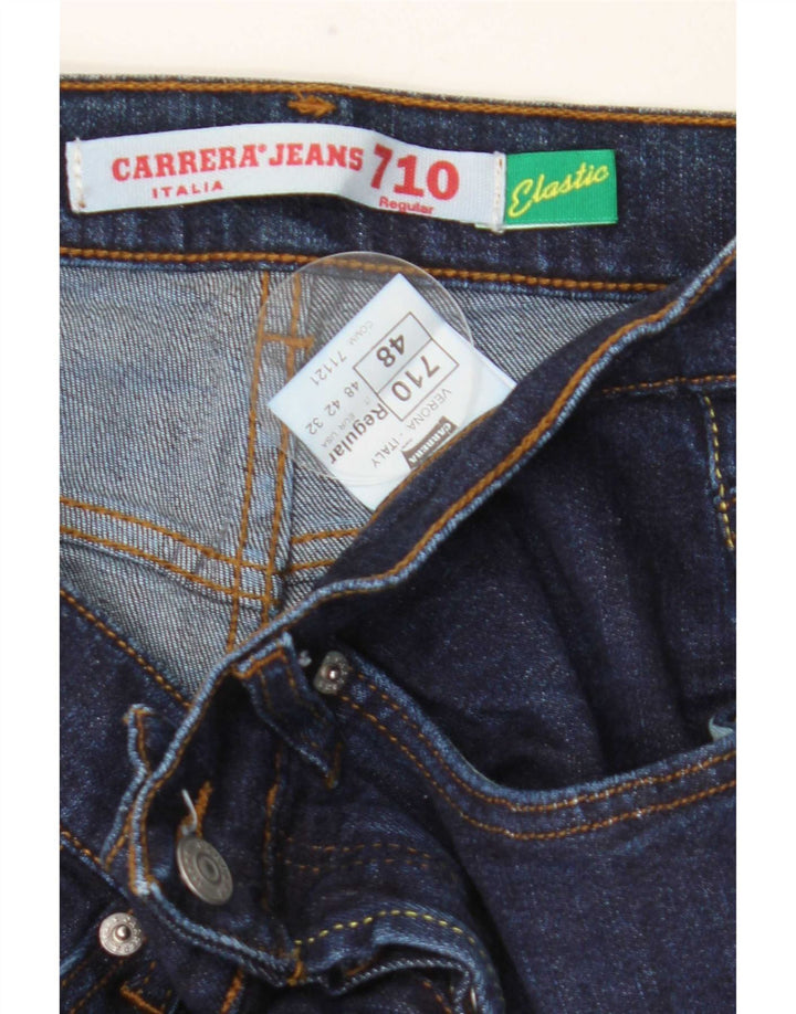 Carrera Jean droit régulier pour homme IT 48 Medium W32 L34 Bleu marine Coton