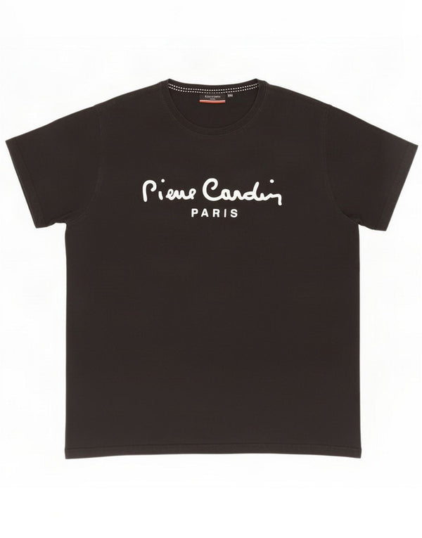 Pierre Cardin T-shirt graphique pour femme UK 20 2XL Noir Coton