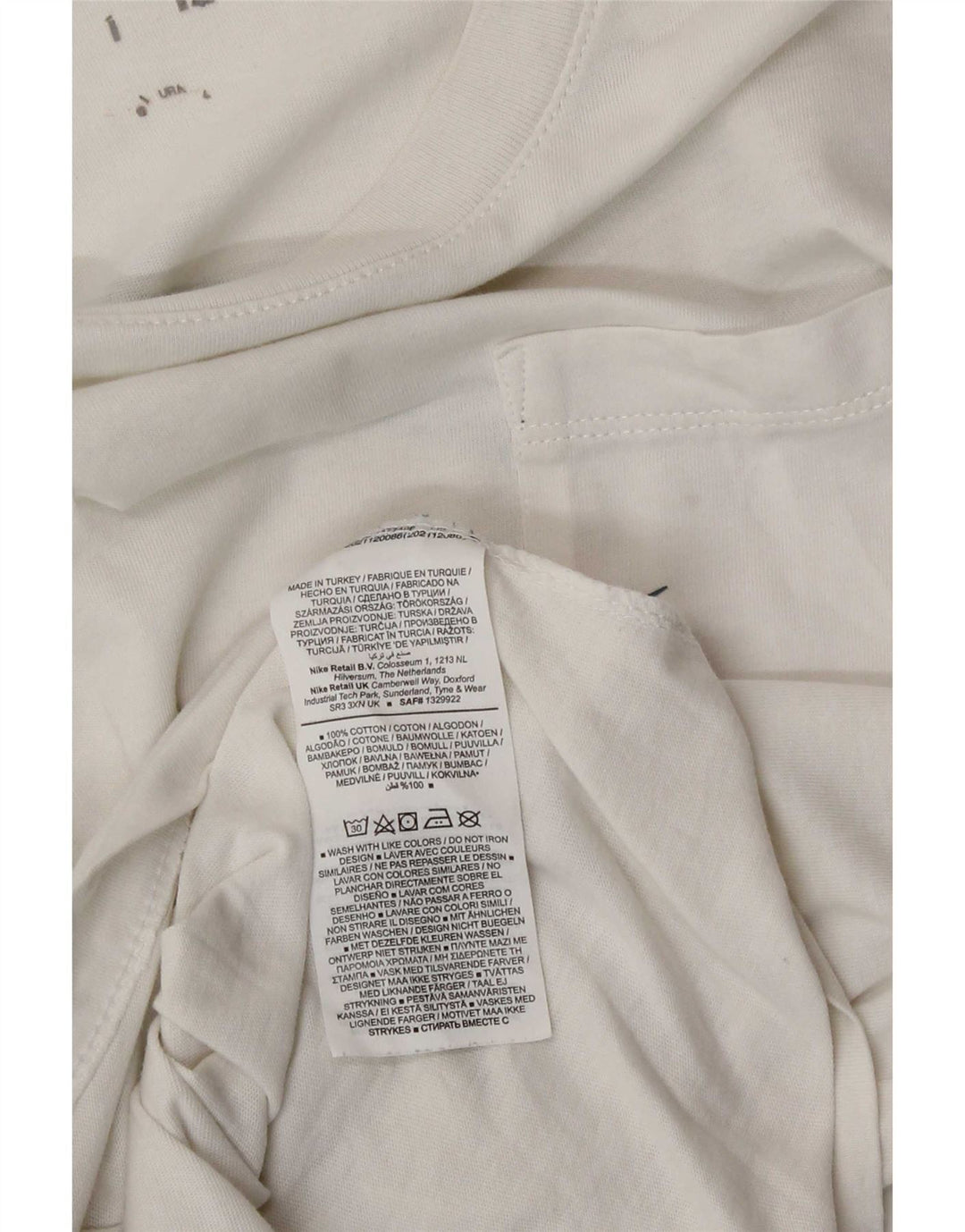 Nike T-shirt graphique pour hommes, petit, en coton blanc