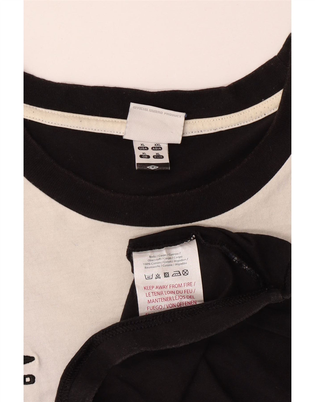 UMBRO T-Shirt Homme Top XL Noir Colourblock Coton