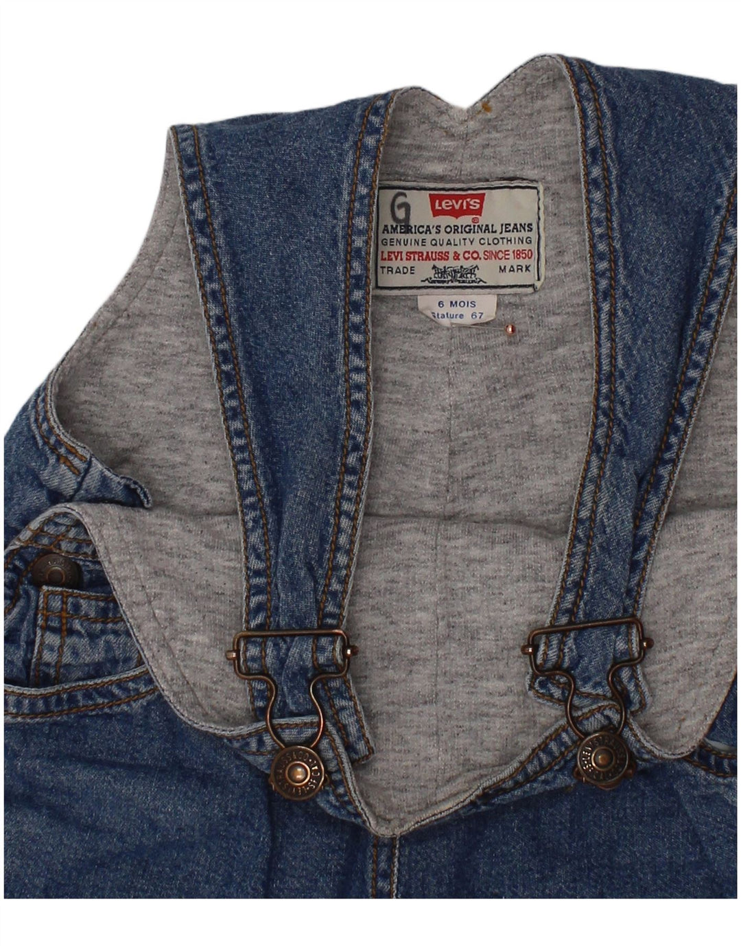 LEVI'S Salopette Droite Bébé Garçon 3-6 Mois W24 L8 Bleu