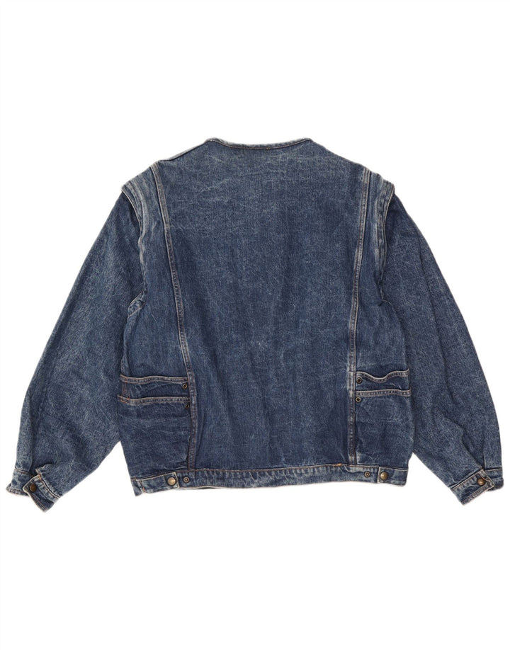 veste en denim homme vintage UK 40 Grand Bleu
