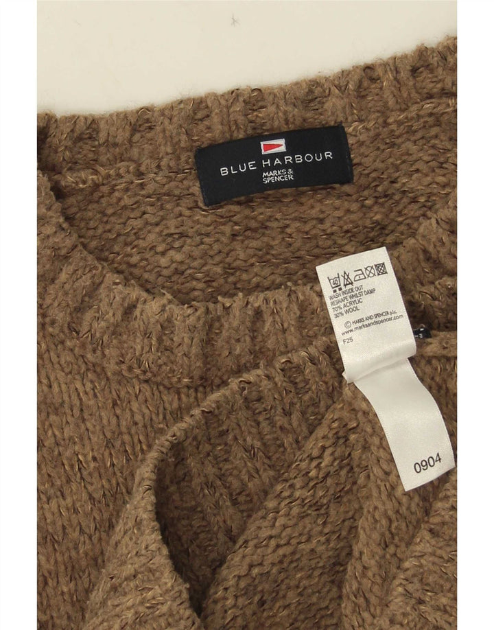 Marks & Spencer Pull à col rond Blue Harbour pour hommes, grand marron