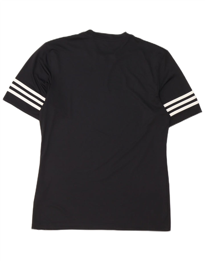 Adidas Hommes Climalite T-Shirt Top Noir Moyen Polyester