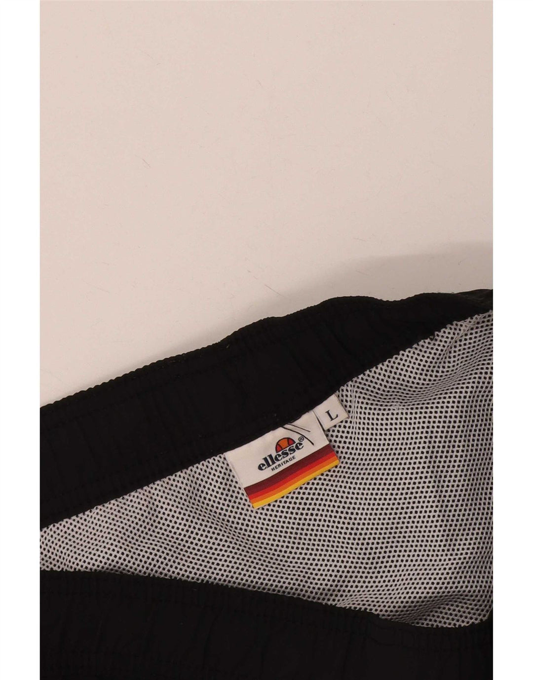 Ellesse Short de sport pour homme Large Noir Colourblock