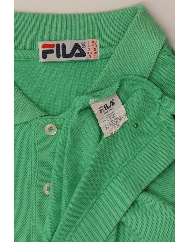 Fila Polo Homme IT 48 Vert Moyen Coton