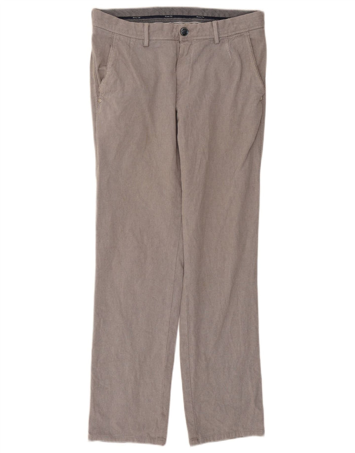 Massimo Dutti Pantalon Chino Homme EU 38 Small W30 L29 Gris Argyle/Diamant