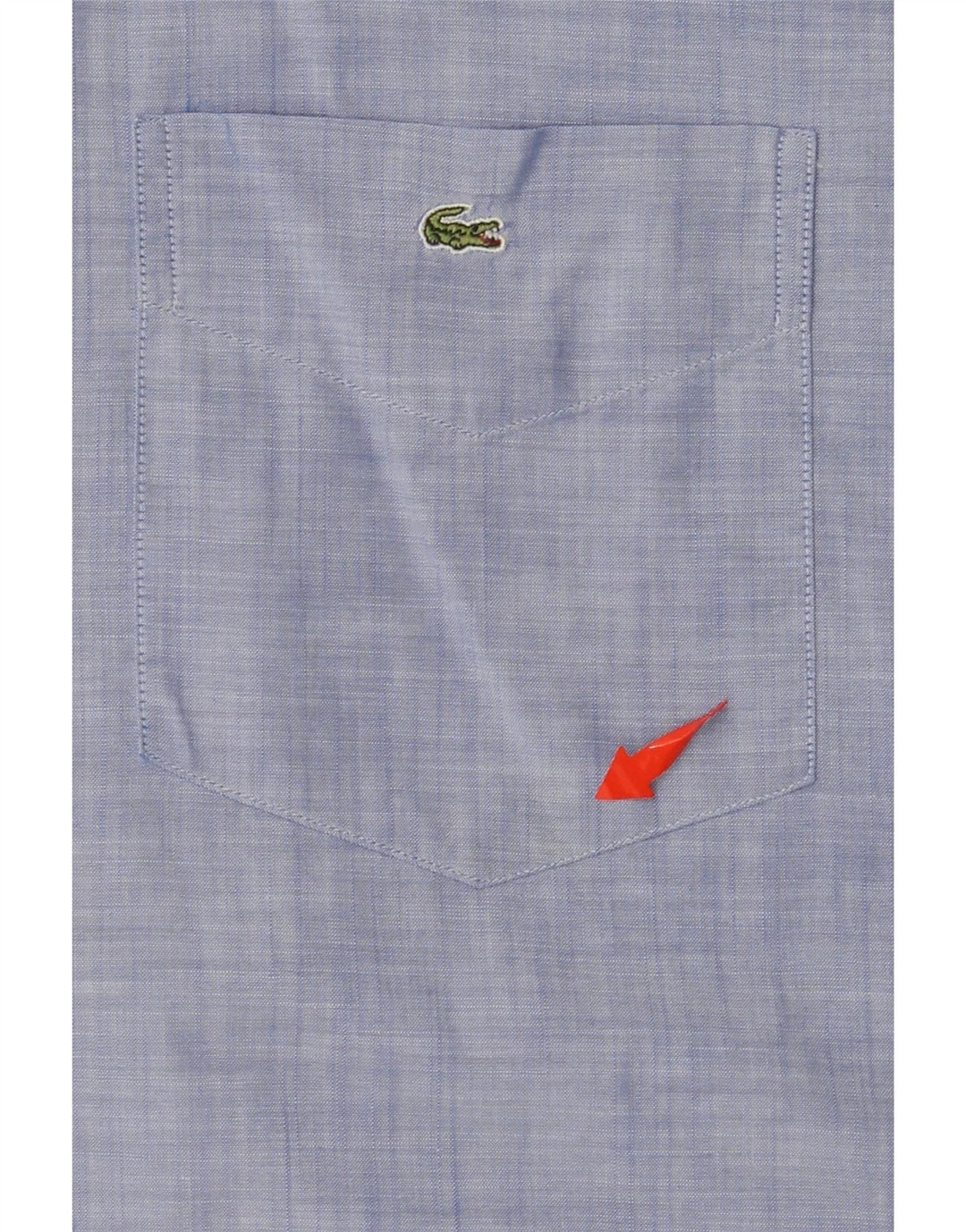 LACOSTE Chemise à manches courtes homme taille 40 coton bleu moyen