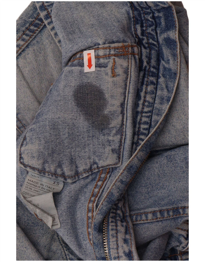 United Colors of Benetton Veste en jean courte pour femme UK 6 XS Bleu classique