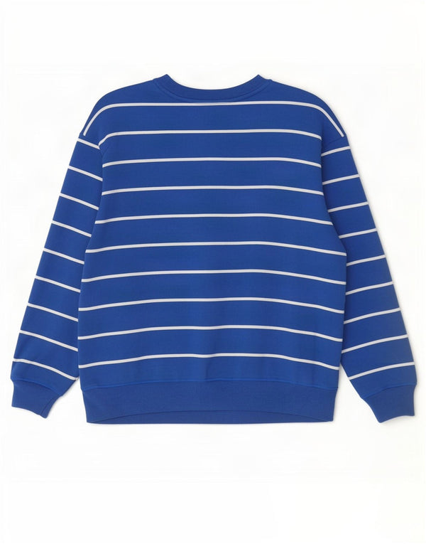 Marks & Spencer Sweat-shirt pour femme UK 16 Grand coton rayé bleu