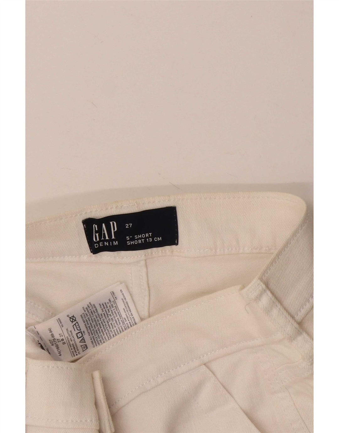 Gap Short En Jean Femme W27 Petit Coton Blanc