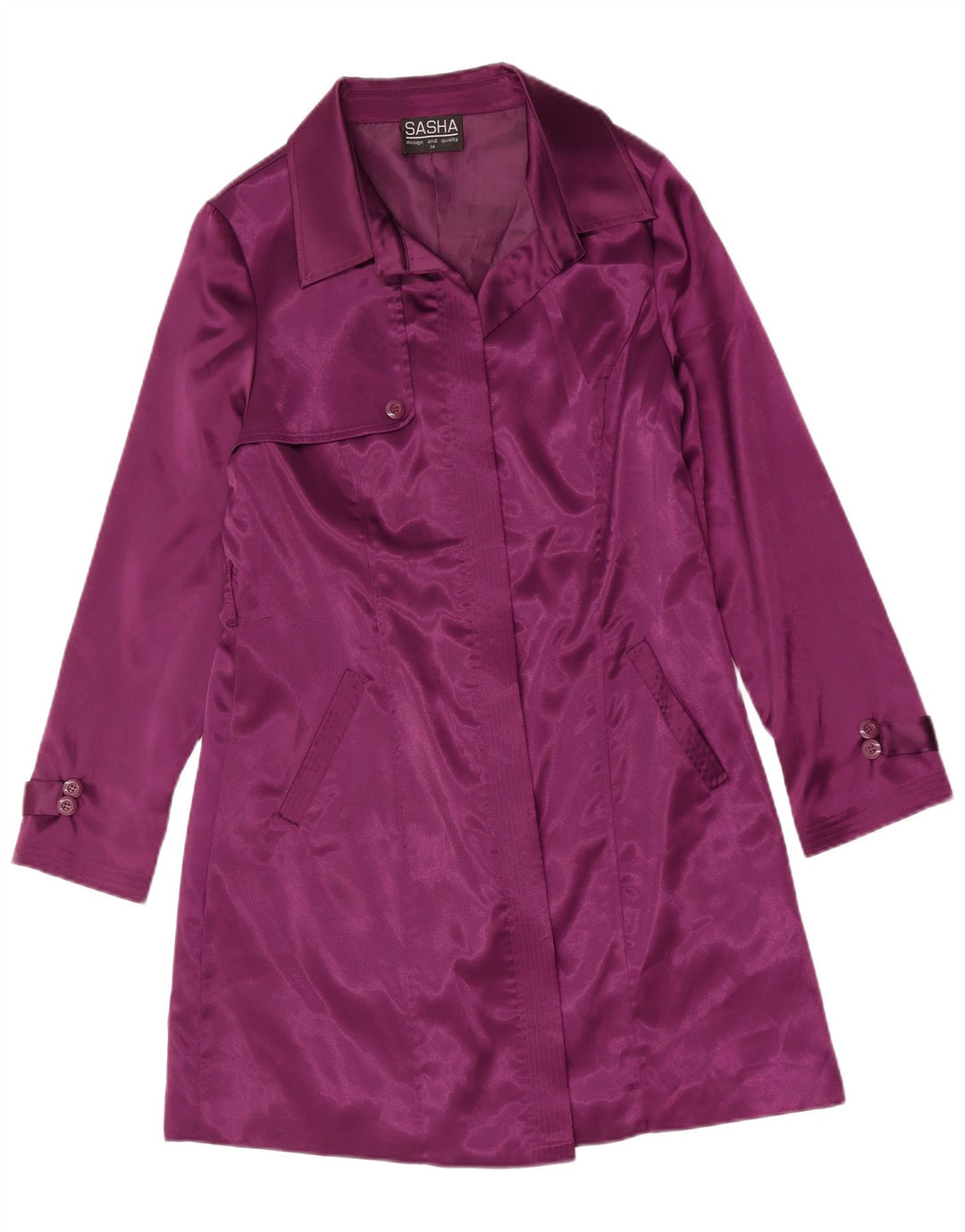 Sasha Trench-coat pour femme UK 44 Violet moyen
