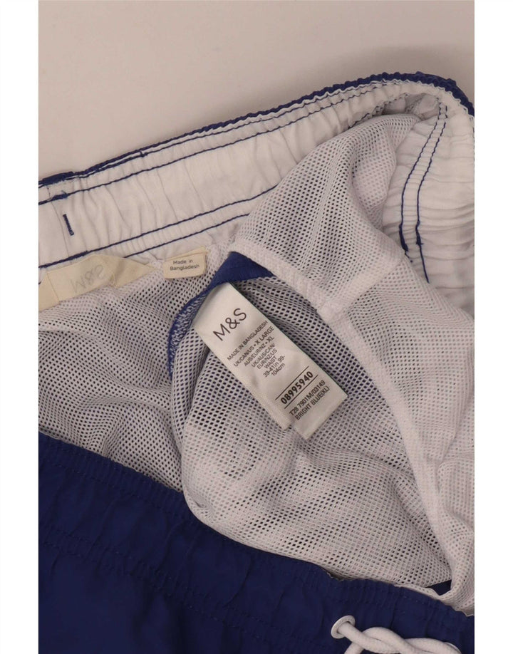Marks & Spencer Short de bain homme XL bleu polyester