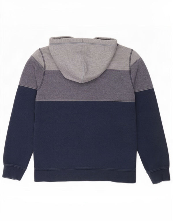 Fat Face Pull à capuche zippé pour homme en coton color block bleu marine Taille L