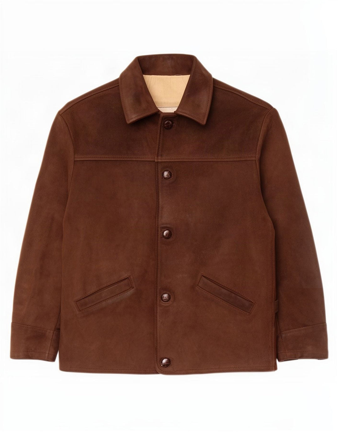 Veste Légendaire 1957 Veste en Cuir Homme UK 40 Large Marron