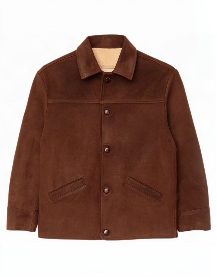 Veste Légendaire 1957 Veste en Cuir Homme UK 40 Large Marron