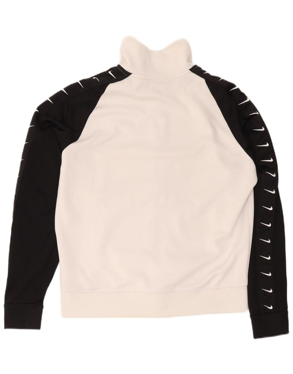 Nike Veste de survêtement graphique pour homme en polyester color block blanc moyen