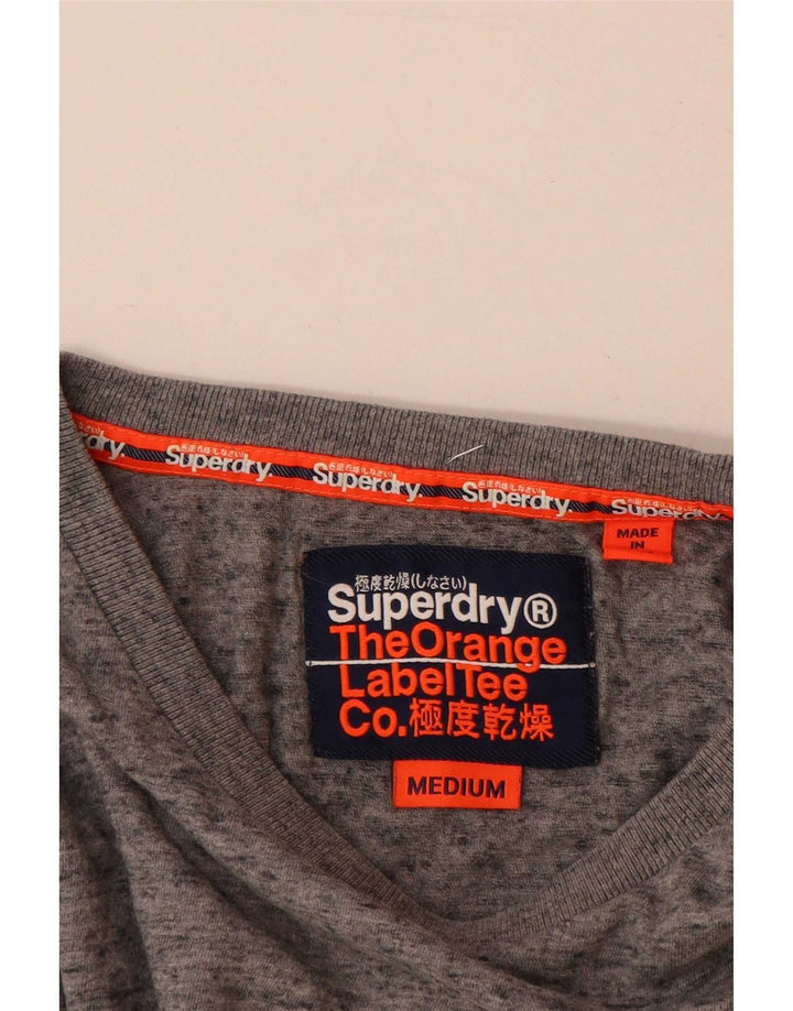 Superdry T-Shirt Homme Gris Moyen Moucheté Coton