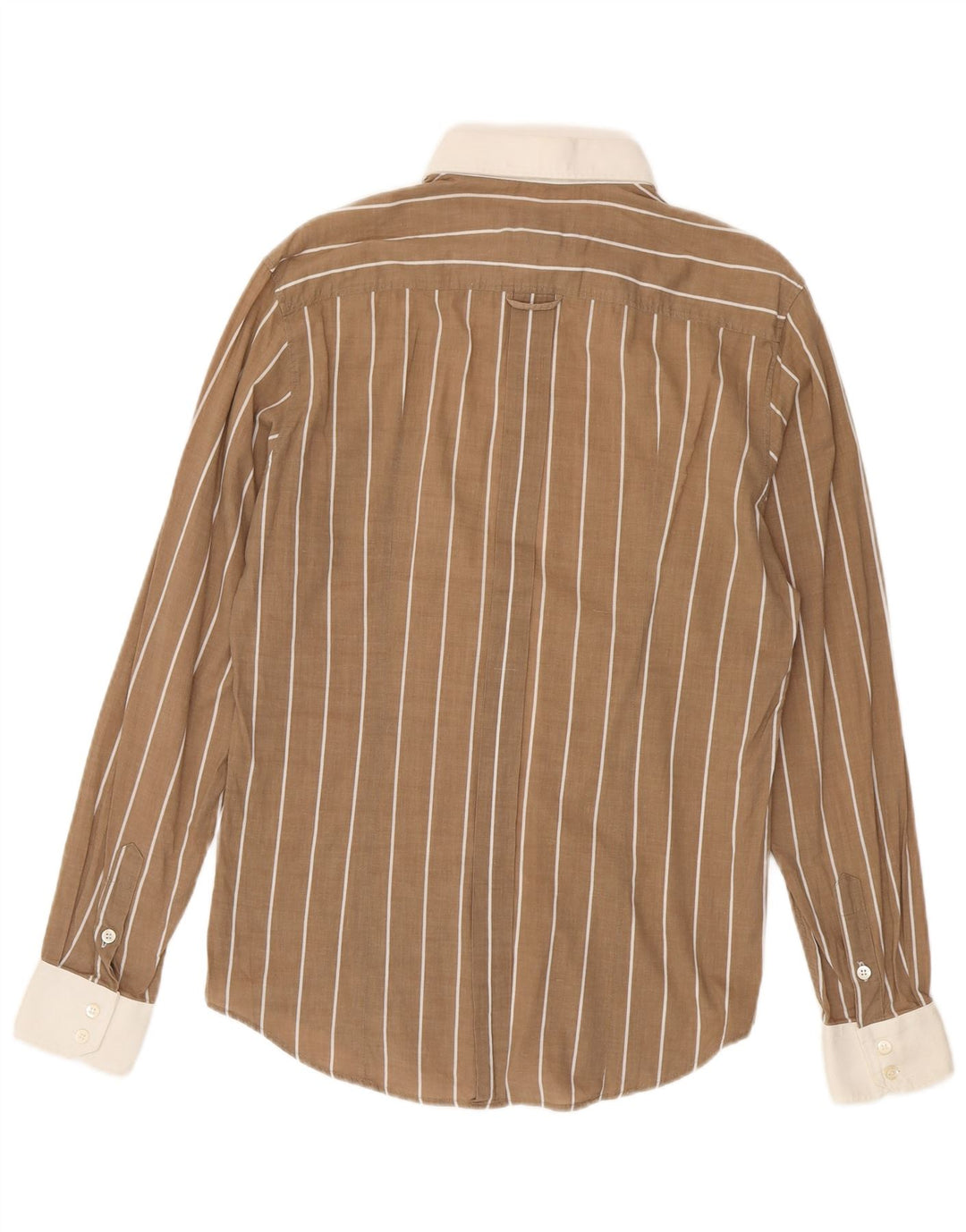 Dolce & Gabbana Chemise coupe régulière pour homme IT 48 à fines rayures marron moyen