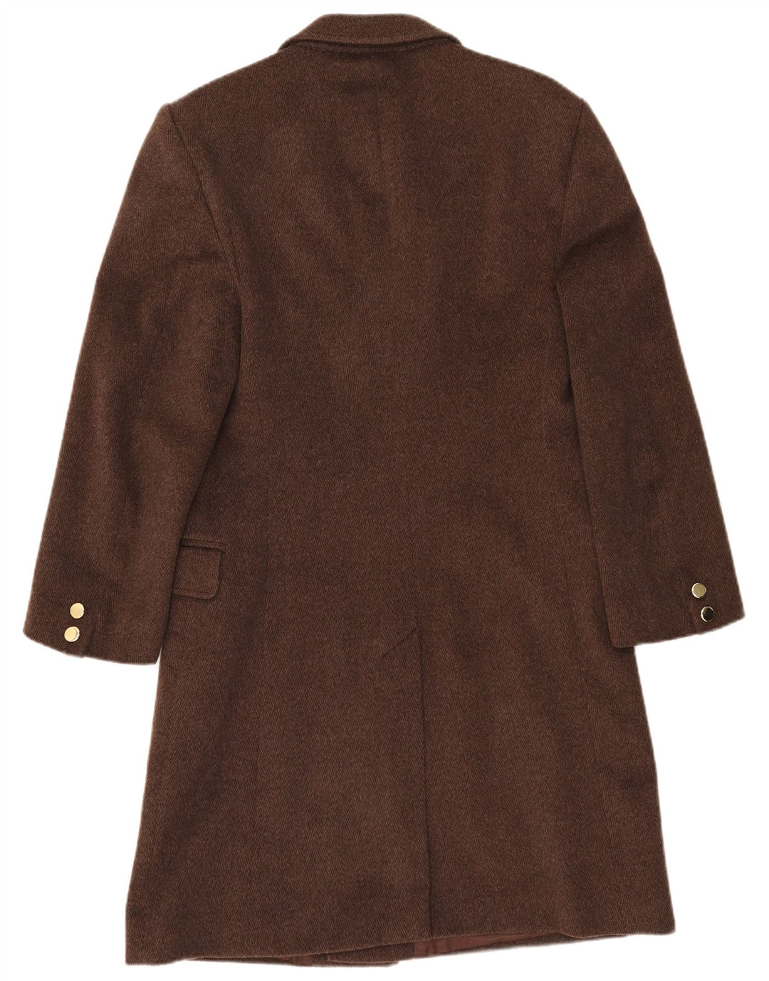 vintage Femme Pardessus IT 52 2XL Laine Brune