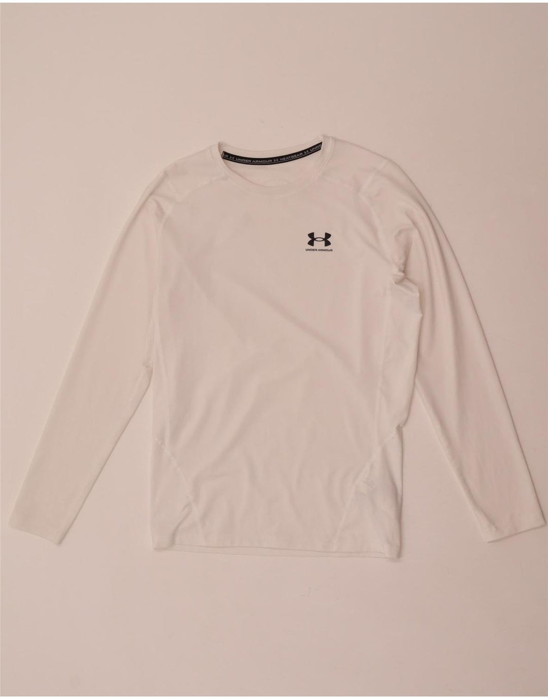 Under Armour Haut Heat Gear Homme Manches Longues XL Blanc Polyester
